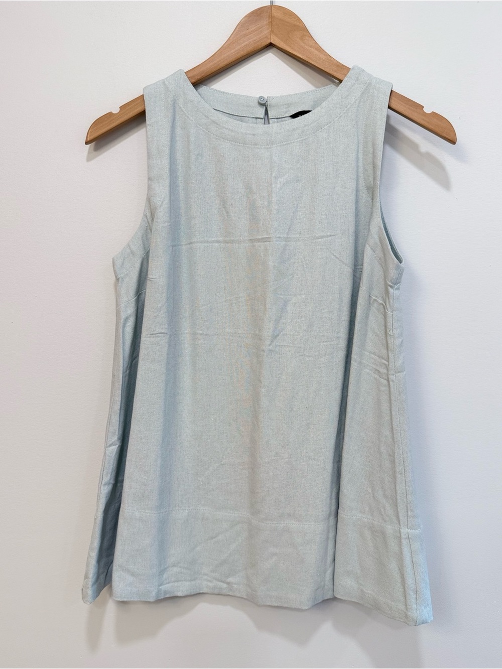 Sleeveless Light Blue Linen Banana Republic Scoop Neck Women's A Line Flowy Top